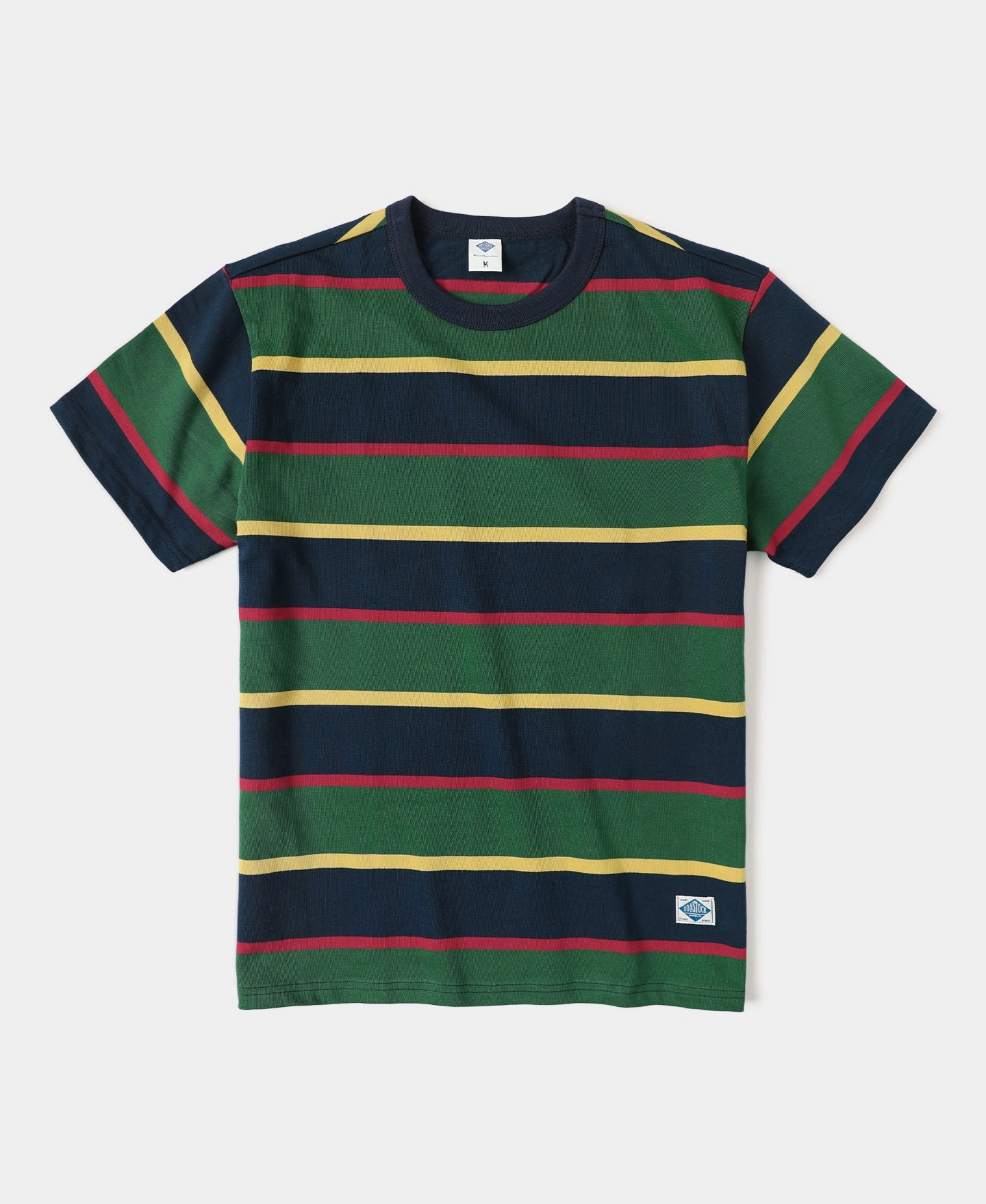 Thermal Regulating Layer Everyday Fashion 9.8 oz IVY Style Striped T-Shirt - Navy/Green