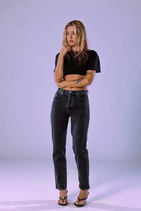 pilling resistant Abrasion Proof Reinforcements Ex-Boyfriend / Vintage Black