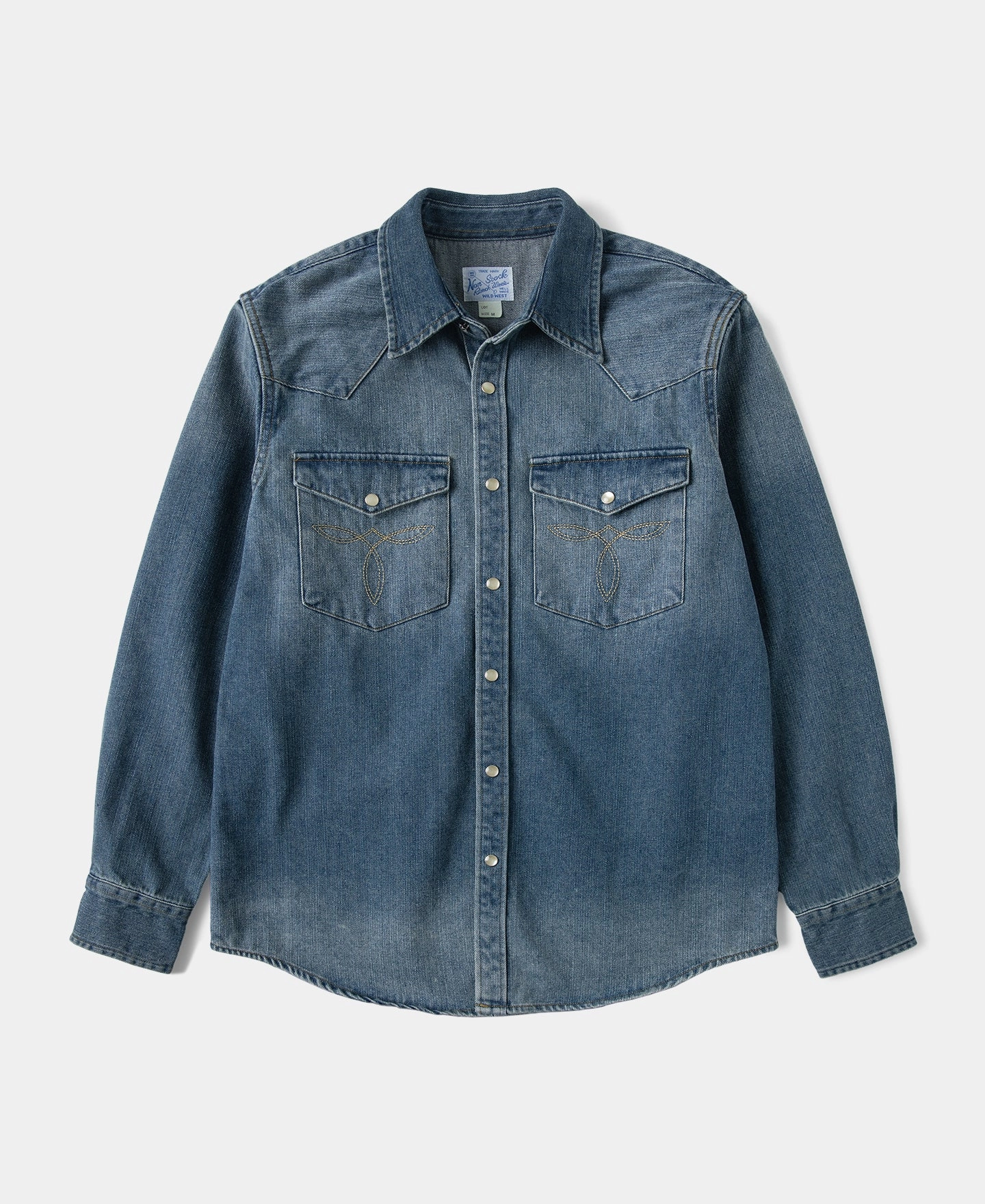 1950s Slub Denim Western Shirt Beach Attire