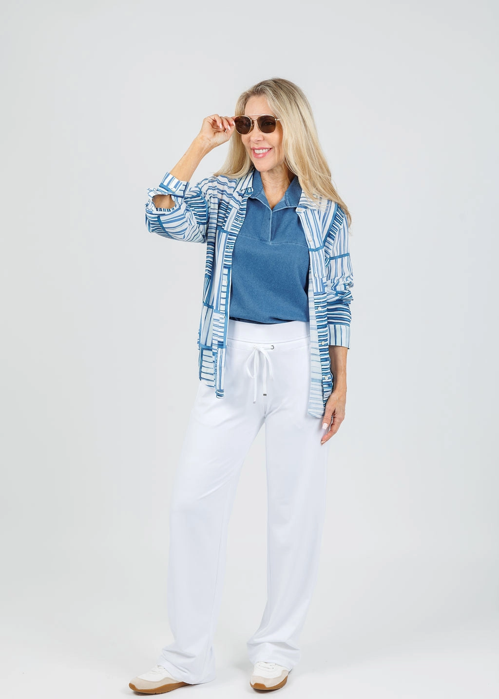 Emma Sleeveless Knit Denim Foundation Layer - Medium Wash hypoallergenic material