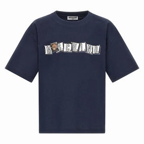 Popular Lightweight Material Moschino Kids Teddy Logo Maxi T-shirt