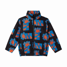nylon blend Flat Lock Stitching Stella McCartney Kids Cat Paws All-Over Print Jacket