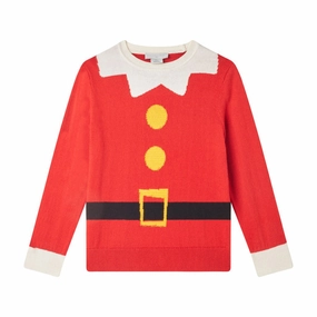Stella McCartney Kids Christmas Santa Jumper Laser Cut Vents