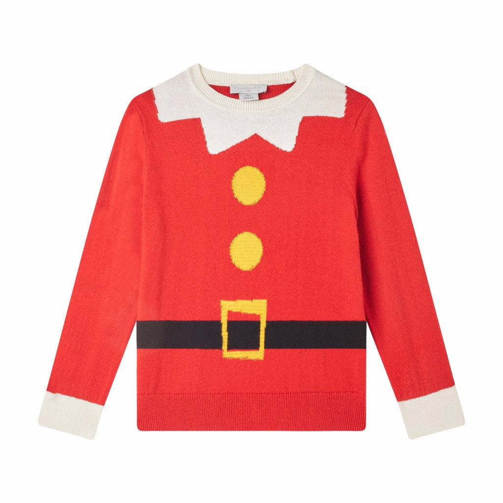 Stella McCartney Kids Christmas Santa Jumper Laser Cut Vents