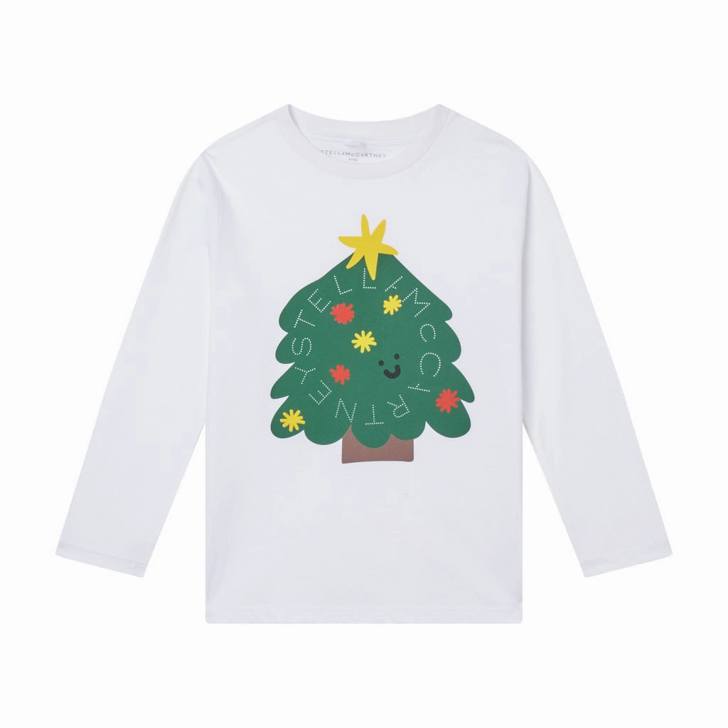Stella McCartney Kids Christmas Tree Long-Sleeve T-shirt back to school Comfort Design