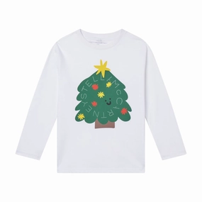 Stella McCartney Kids Christmas Tree Long-Sleeve T-shirt Performance Wear Fit