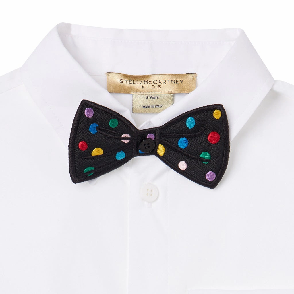 Easycare Stella McCartney Kids Classic Long-Sleeve Shirt with Bow-Tie