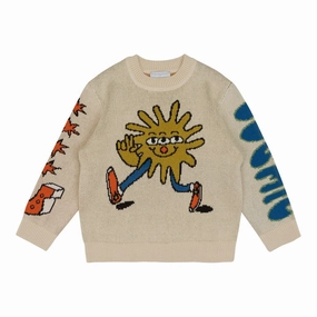 Wrinkle resistant fabric Stella McCartney Kids Cosmic Cowboy Knitted Jumper