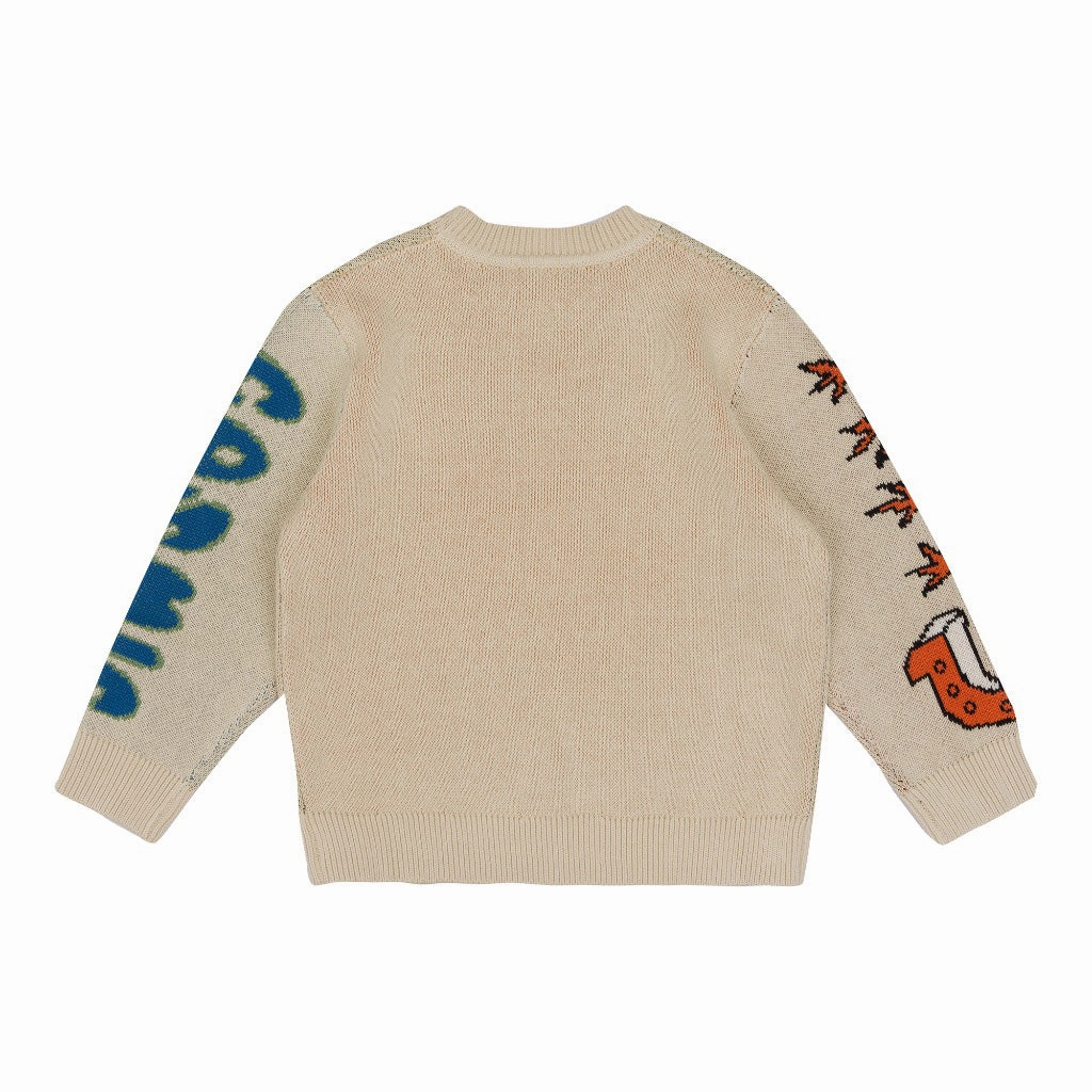 Hooded Comfort Fit Multi Use Piece Stella McCartney Kids Cosmic Cowboy Knitted Jumper
