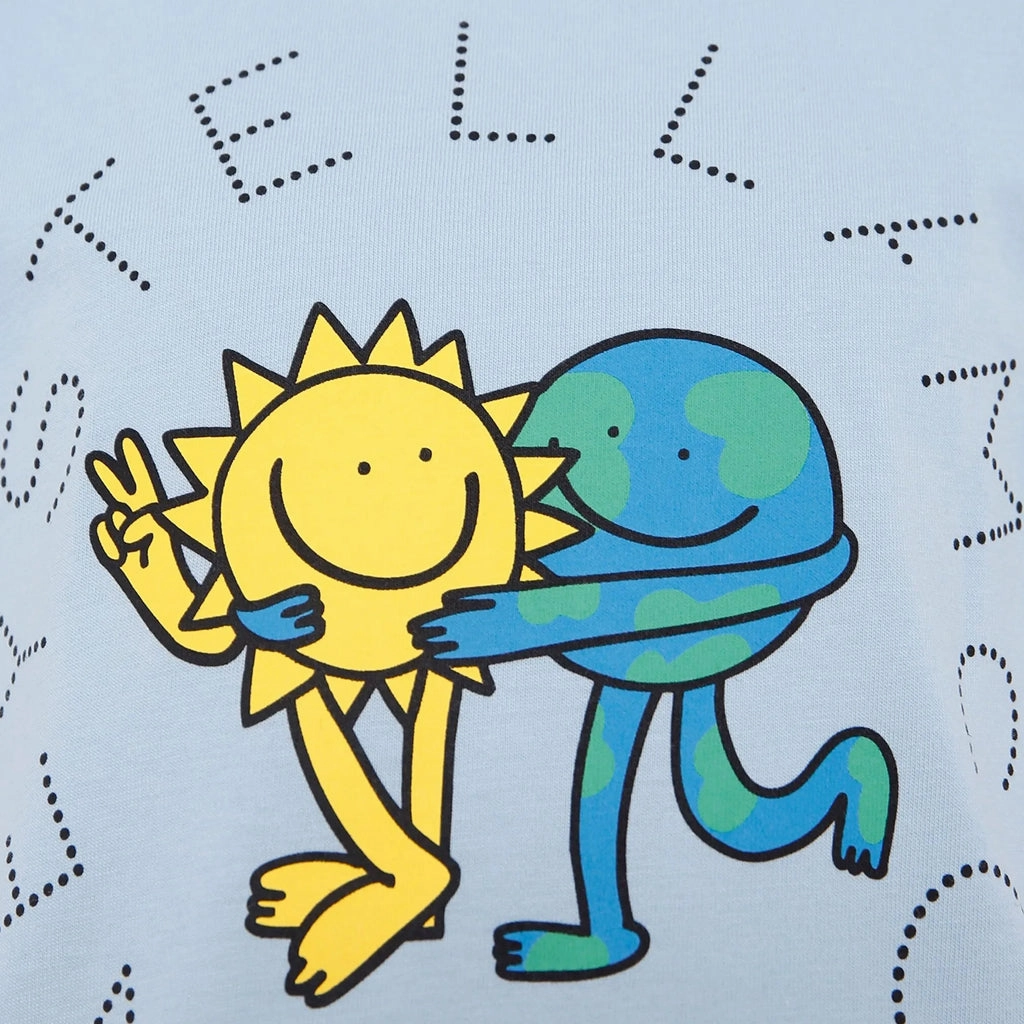 Seasonal Comfort Style Stella McCartney Kids Earth Characters Print T-shirt