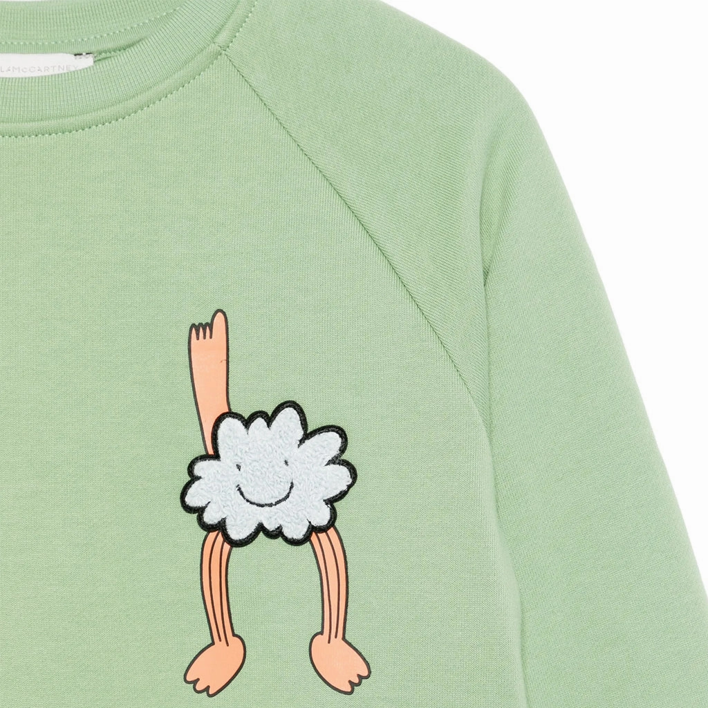 Stella McCartney Kids Earth Gang Fleece Sweatshirt Smooth Interior Lining Durable Stitching