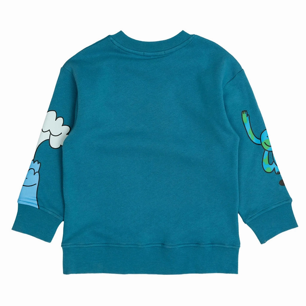 Soft Touch Texture Stella McCartney Kids Earth Gang Fleece Sweatshirt