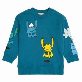 Stella McCartney Kids Earth Gang Fleece Sweatshirt StainRepellentCoating