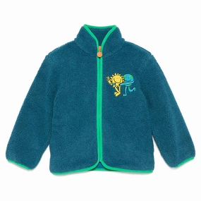 Stella McCartney Kids Earth Gang Teddy Fleece Jacket Non Restrictive Fit Go To Layer