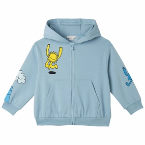 Minimalist Stitching Soft Touch Blend Stella McCartney Kids Flowers Fleece Sweatshirt