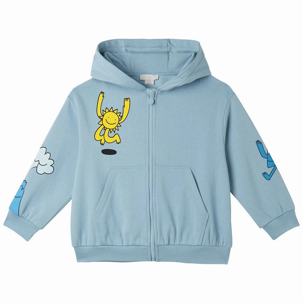 Minimalist Stitching Soft Touch Blend Stella McCartney Kids Flowers Fleece Sweatshirt