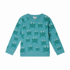 Stella McCartney Kids Frog All-Over Print Sweatshirt Chic Cardigan MoistureWicking Material