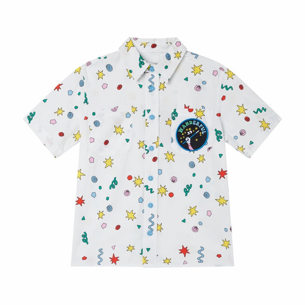 Reinforced Hemline Durable Reinforced Elbows Stella McCartney Kids Magic Confetti All-Over Print Shirt