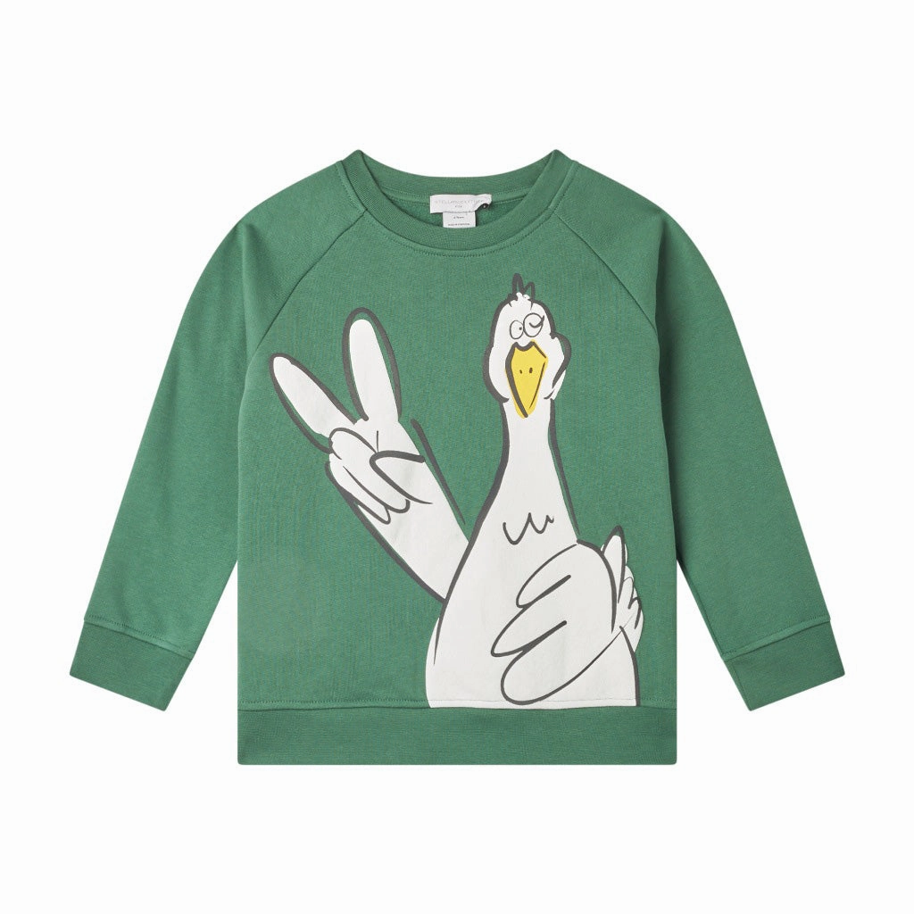 Knit Fabric Technology Stella McCartney Kids Peace Sign Sweatshirt