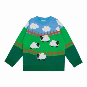 Stella McCartney Kids Sheep Cloud Sweatshirt VentilatedBack FrictionReducing