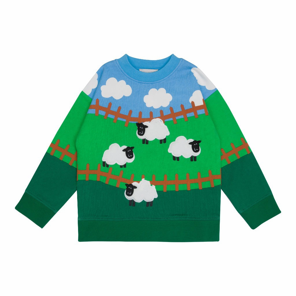 Stella McCartney Kids Sheep Cloud Sweatshirt VentilatedBack FrictionReducing