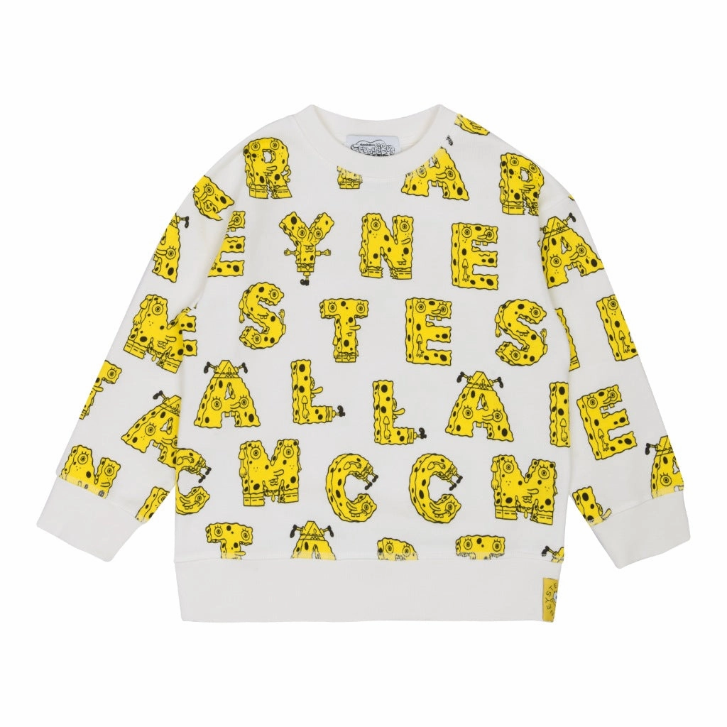 Stella McCartney Kids SpongeBob All-Over Print Sweatshirt Breathable mesh panel