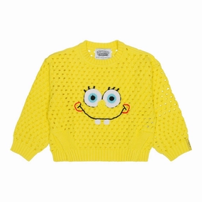 ElasticWaistband Stella McCartney Kids SpongeBob Knit Sweater