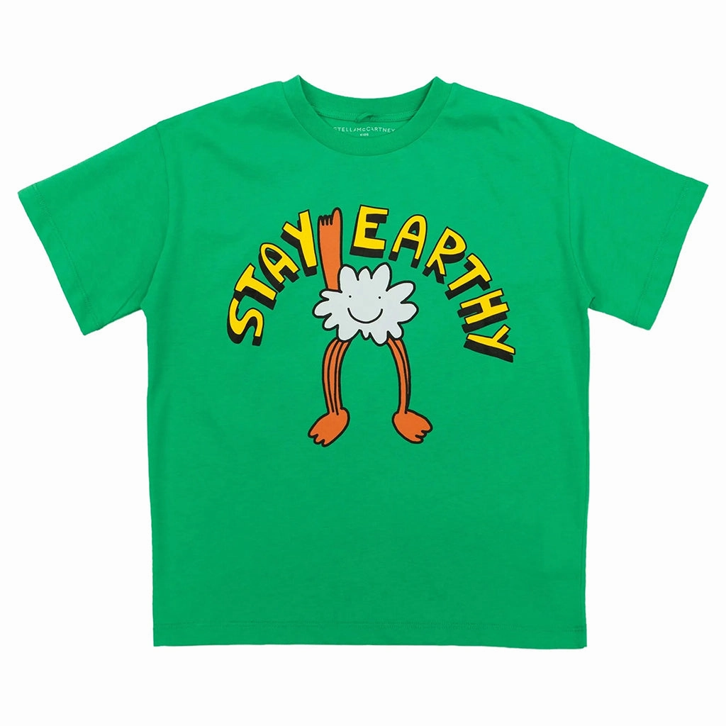 Stella McCartney Kids Stay Earthy Print T-shirt Trendy Design Sleek Waistband