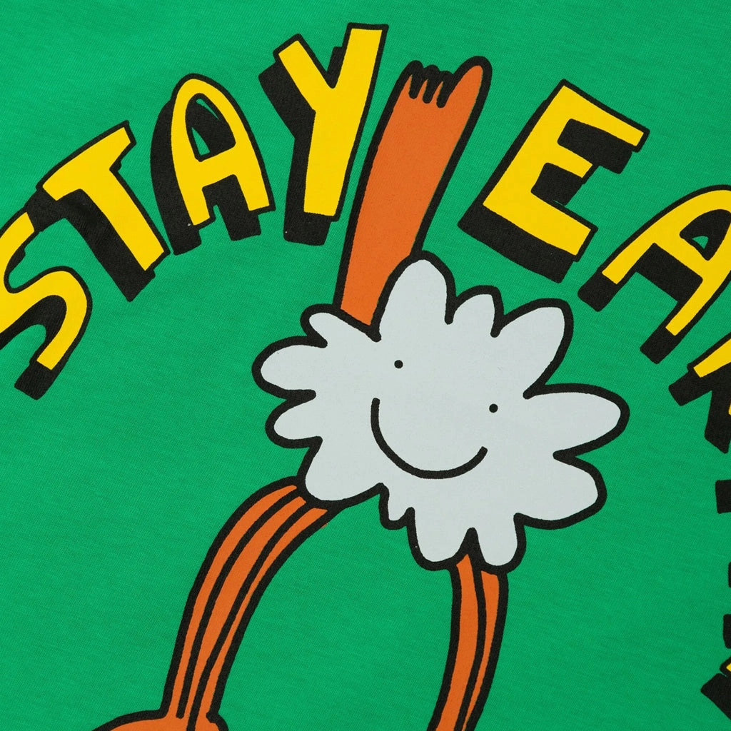 Anti-bacterial Scoop neck Stella McCartney Kids Stay Earthy Print T-shirt