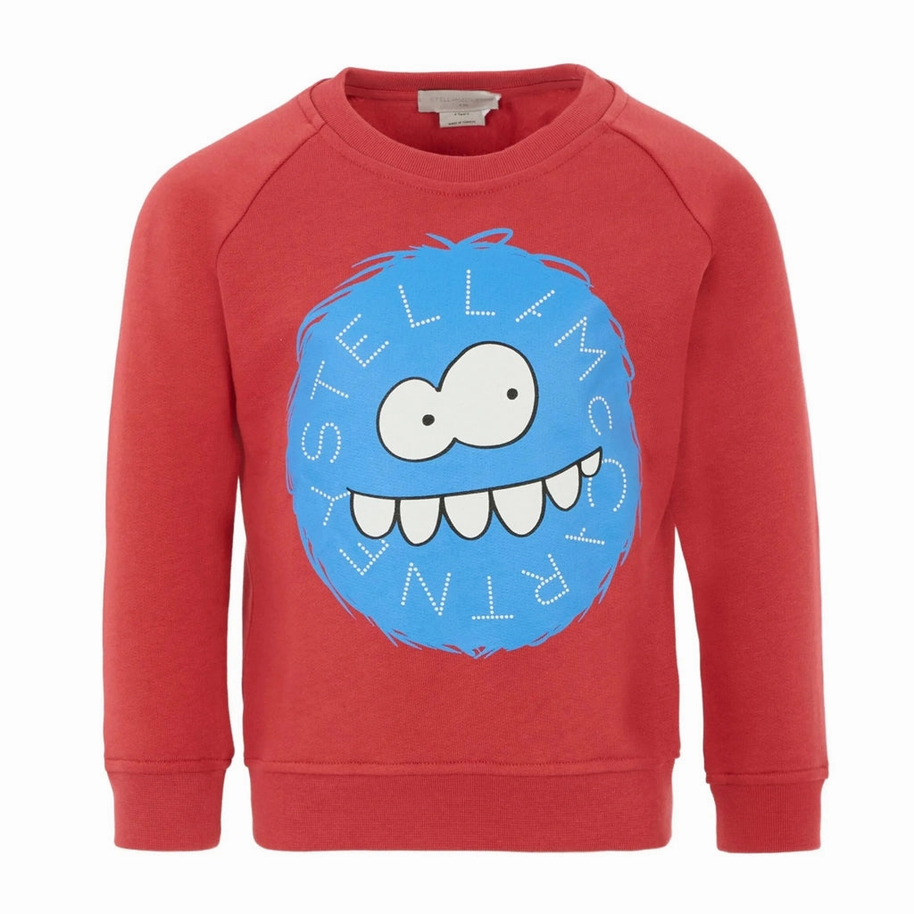 PunctureResistantReinforcement All Season Wear Fabric Stella McCartney Kids Yeti Faces Print Fleece Sweatshirt
