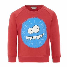 PunctureResistantReinforcement All Season Wear Fabric Stella McCartney Kids Yeti Faces Print Fleece Sweatshirt
