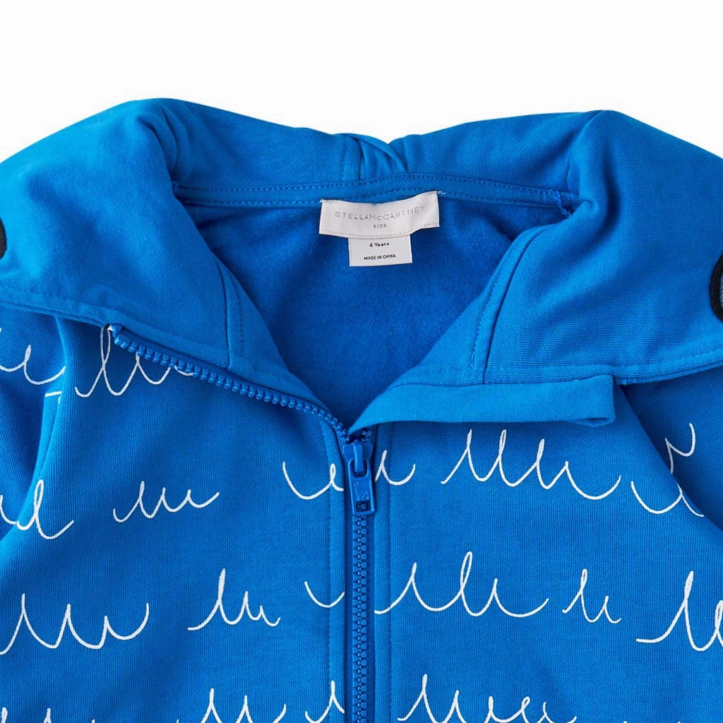 Waterproof Coating Stella McCartney Kids Yeti Wiggle All-Over Print Cardigan