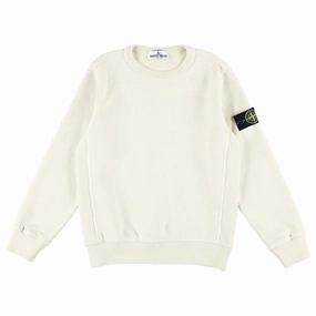 Double Stitched Hems Stone Island Junior Crew Neck Sweatshirt