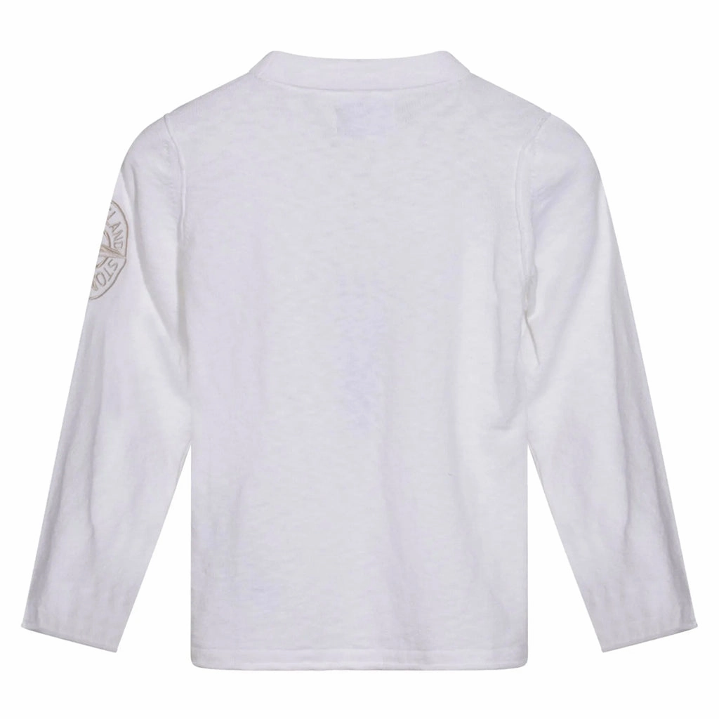Elasticated Hem Stone Island Junior Long Sleeve Pullover