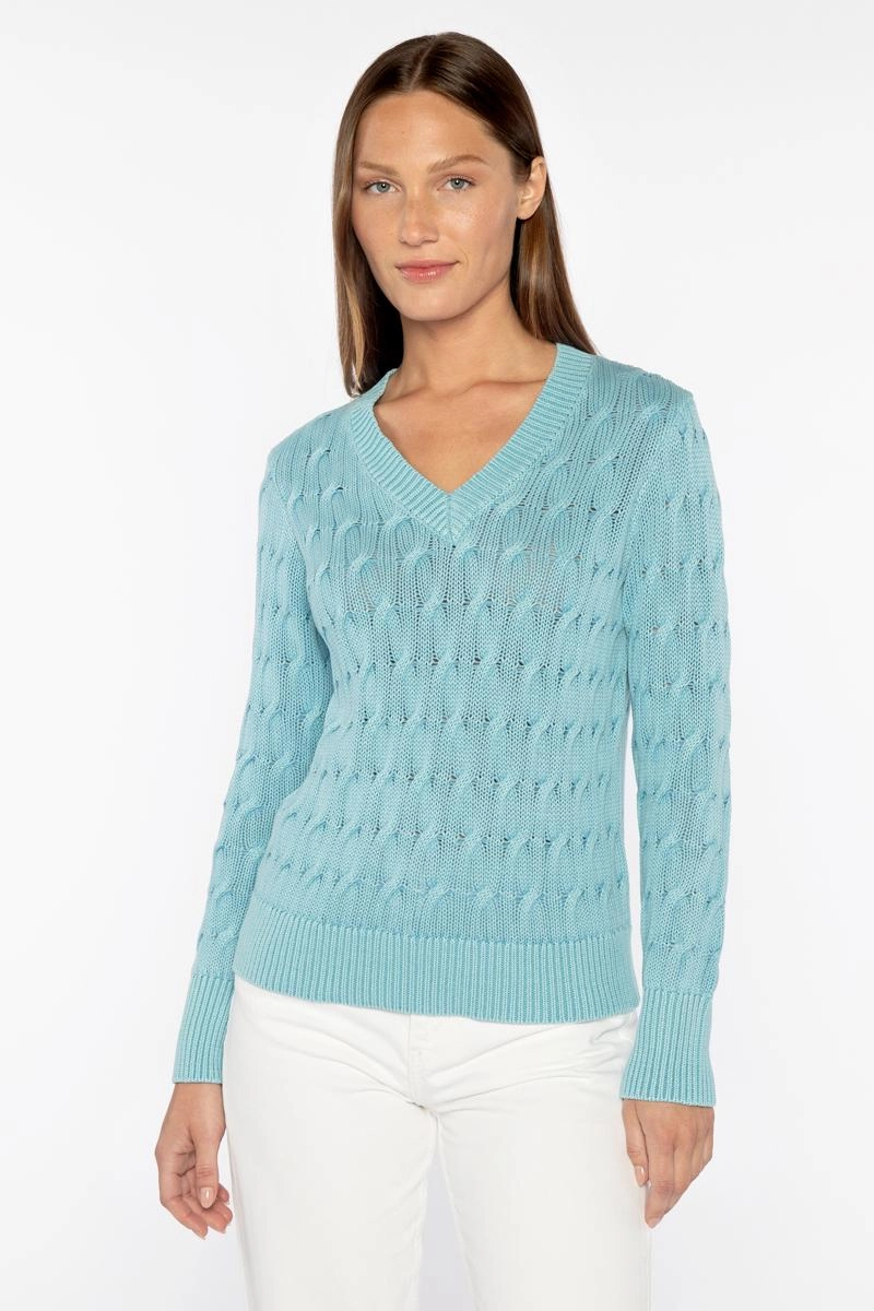 Stonewash Cable Vee Everyday Fit Reinforced Cuffs