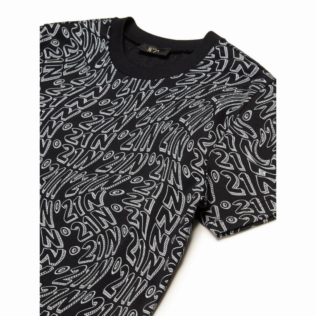 N??21 Kids Graphic Print T-shirt Versatile Top