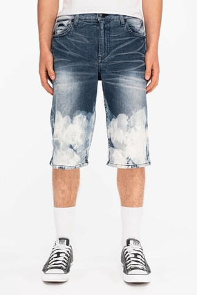 KILLER FLAP SHORTS IN CLOUD BLUE Timeless Choice Relaxed Thigh Cut
