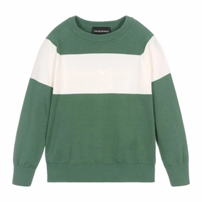 Emporio Armani Junior Logo Knit Sweater Warmth Retention Technology
