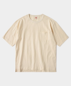 9.8 oz Cotton Classic Pocket T-Shirt - Apricot Low Impact Dye