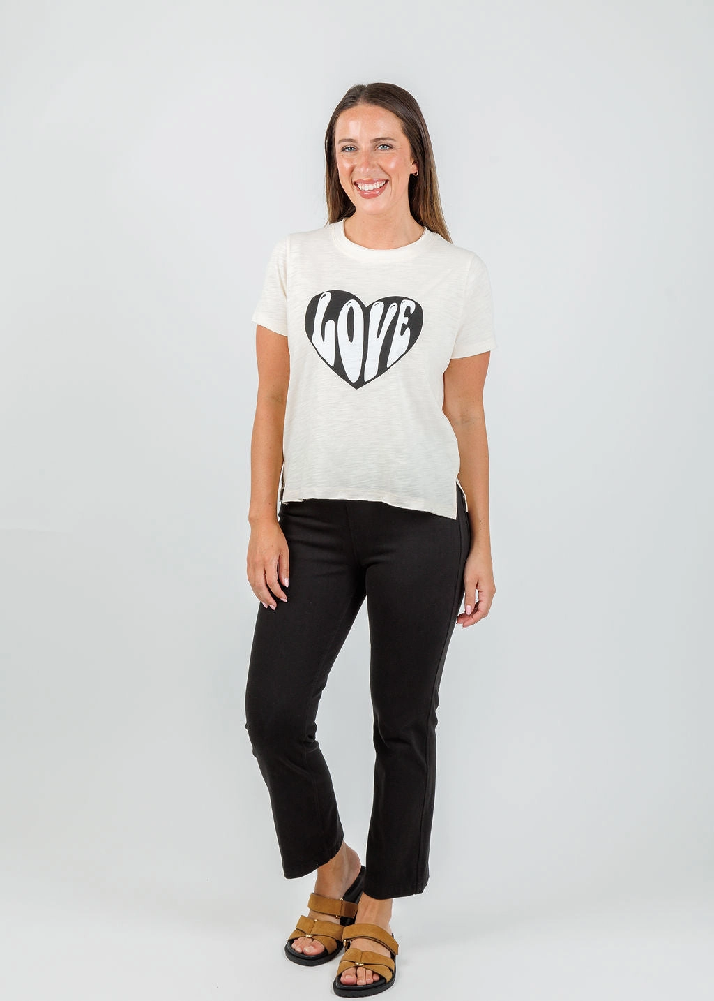 Casual Must-Have Ankle Denim Baby Bootcut Pants - Black