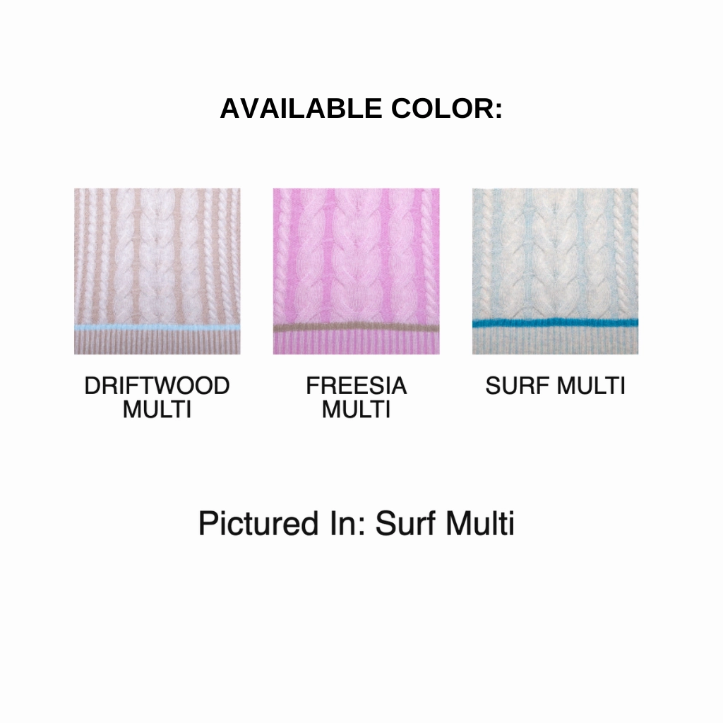 Cozy Texture Tipped Plaited Cable Crew Sweater