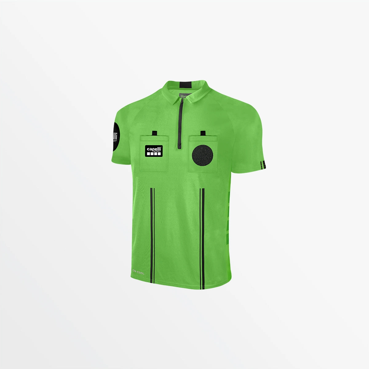 Stretch Fit Top MEN'S OFFICIAL REFEREE 1/4 ZIP SHORT SLEEVE JERSEY