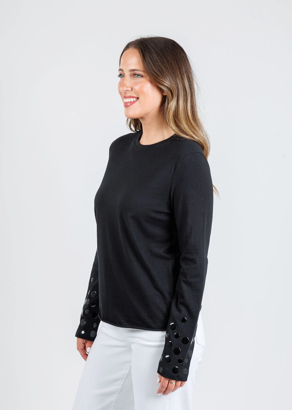 Stud T-Shirt - Black Active Design Quick Dry Construction