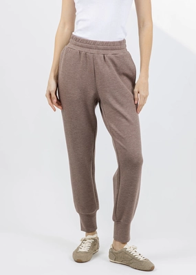 The Slim Cuff Pants 27.5" - Deep Taupe Marl Fleck Layered Style