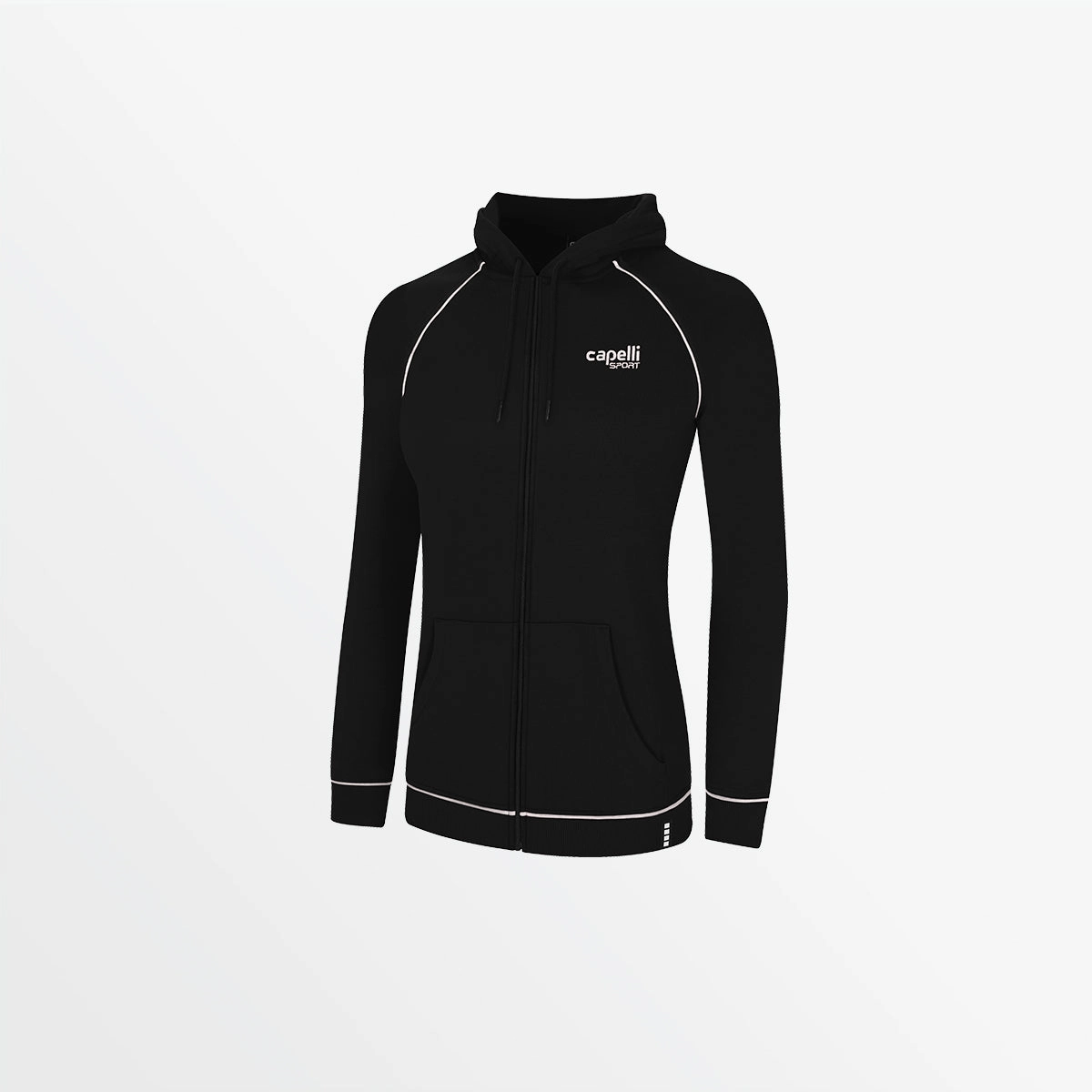 Warm Fabric WOMEN'S EMPIRE ZIP HOODIE WITH PIPING