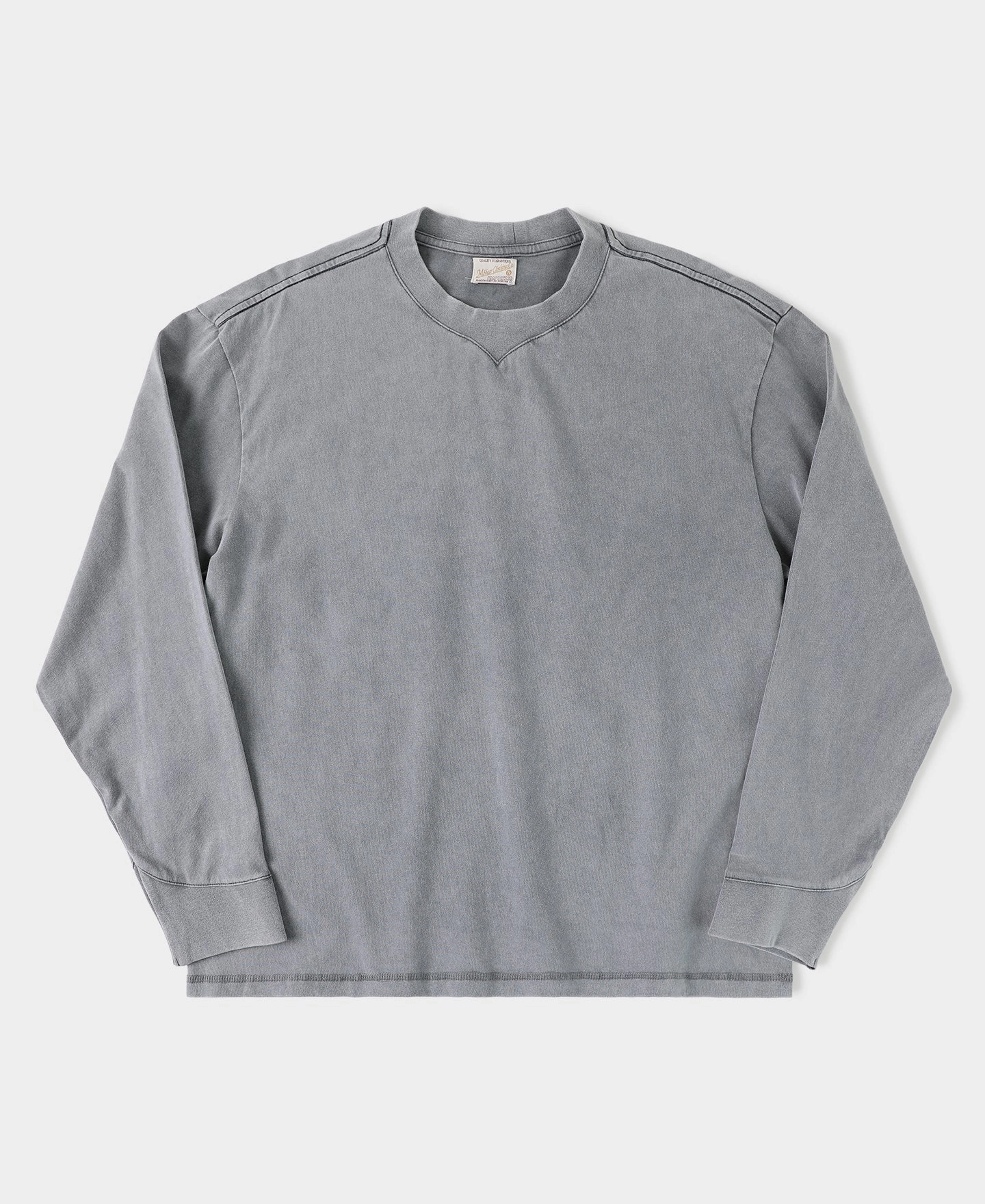 Basic Top Suede Textured Drop Shoulder T-Shirt - Light Gray
