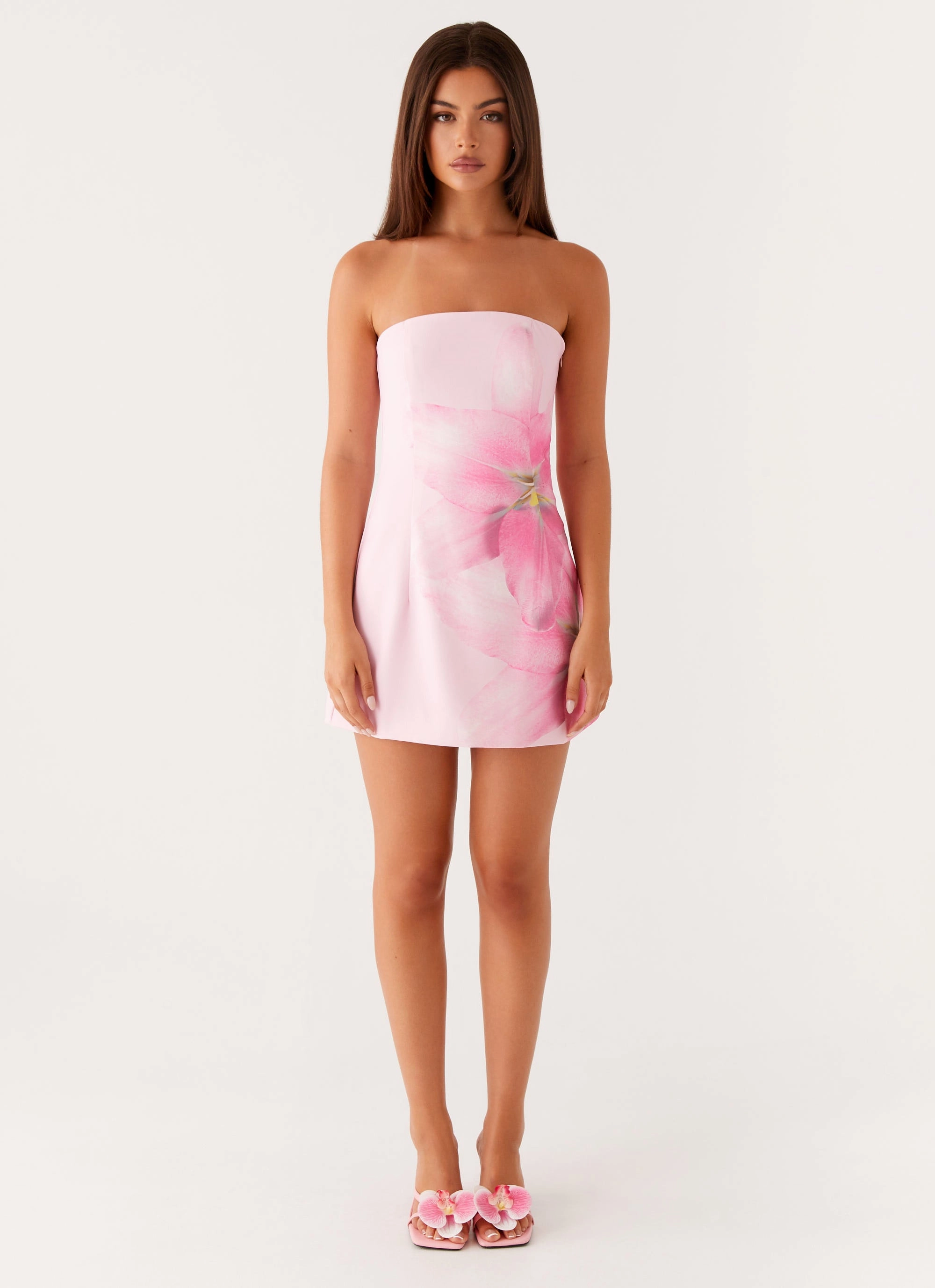 Sugar Rush Strapless Mini Dress - Pink Lightweight Fit Cool Layers