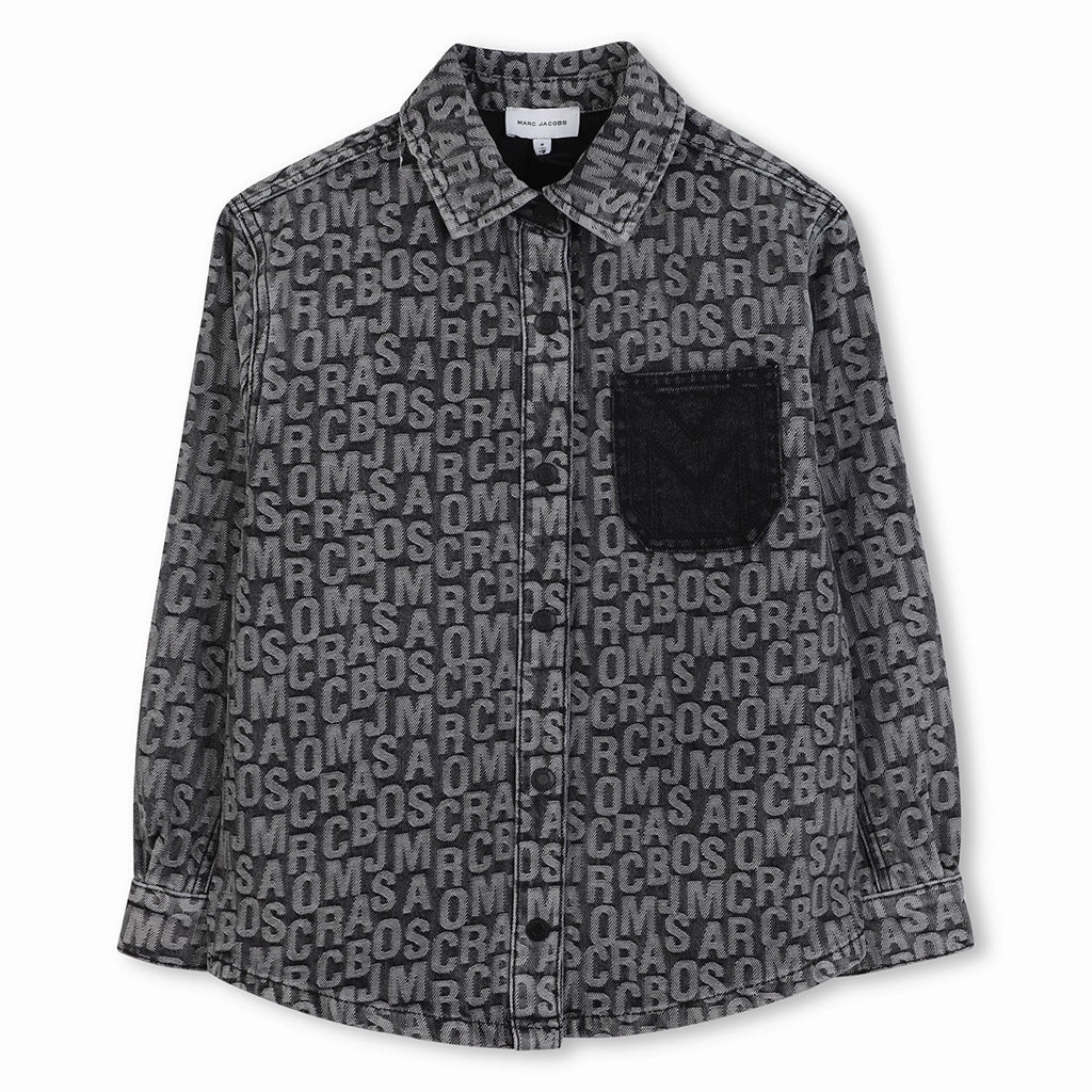 Little Marc Jacobs Logo Overshirt Reflective Accent Stripes CollapsibleFrame