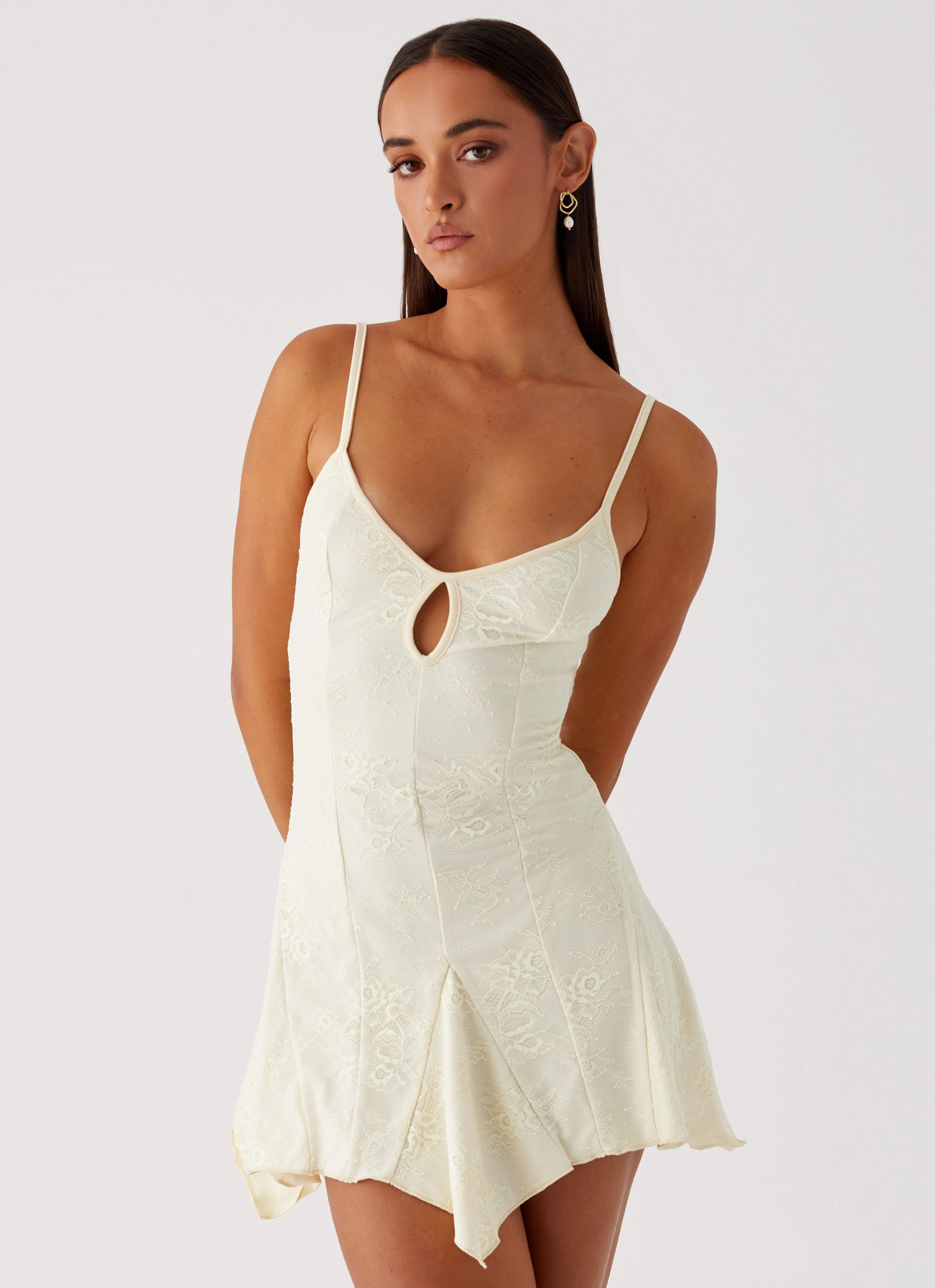 Shine Moment Stretch-Recovery Surry Mini Dress - Yellow