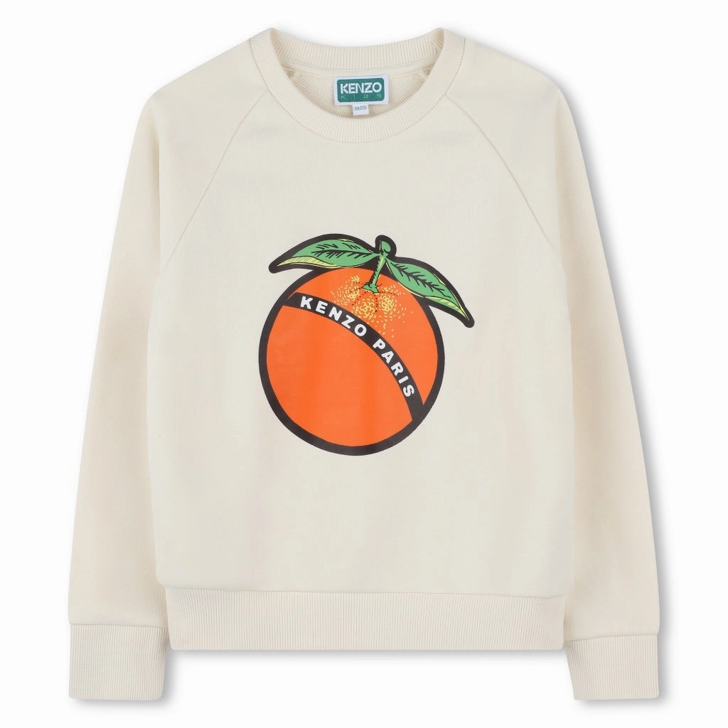 Kenzo Kids Fleece Sweatshirt WideNeckOpening SweatWicking Fabric
